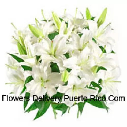 Rykelmä valkoisia liljoja