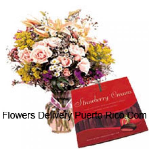 Premium Assorted Flowers with Imported Chocolates