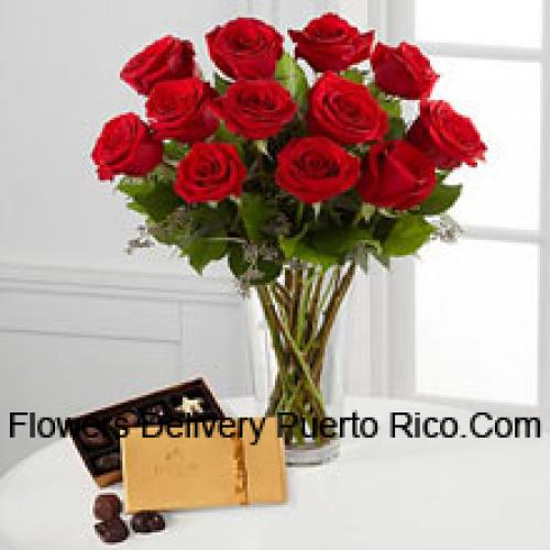 11 Red Roses with Yummy Godiva Chocolates